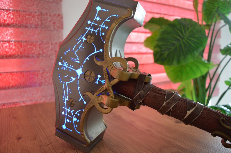 Thor Mjolnir Hammer de God of War Ragnarok Lifesize 11 Etsy España