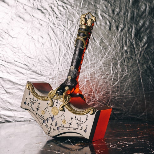 3D Thor Mjolnir Hammer Jotnar Edition God of War Ragnarok Etsy Canada