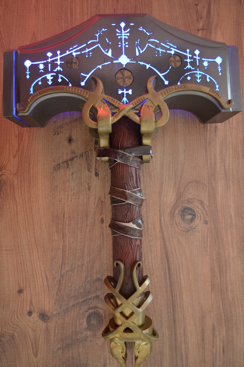 Thor Mjolnir Hammer de God of War Ragnarok Lifesize 11 Etsy España