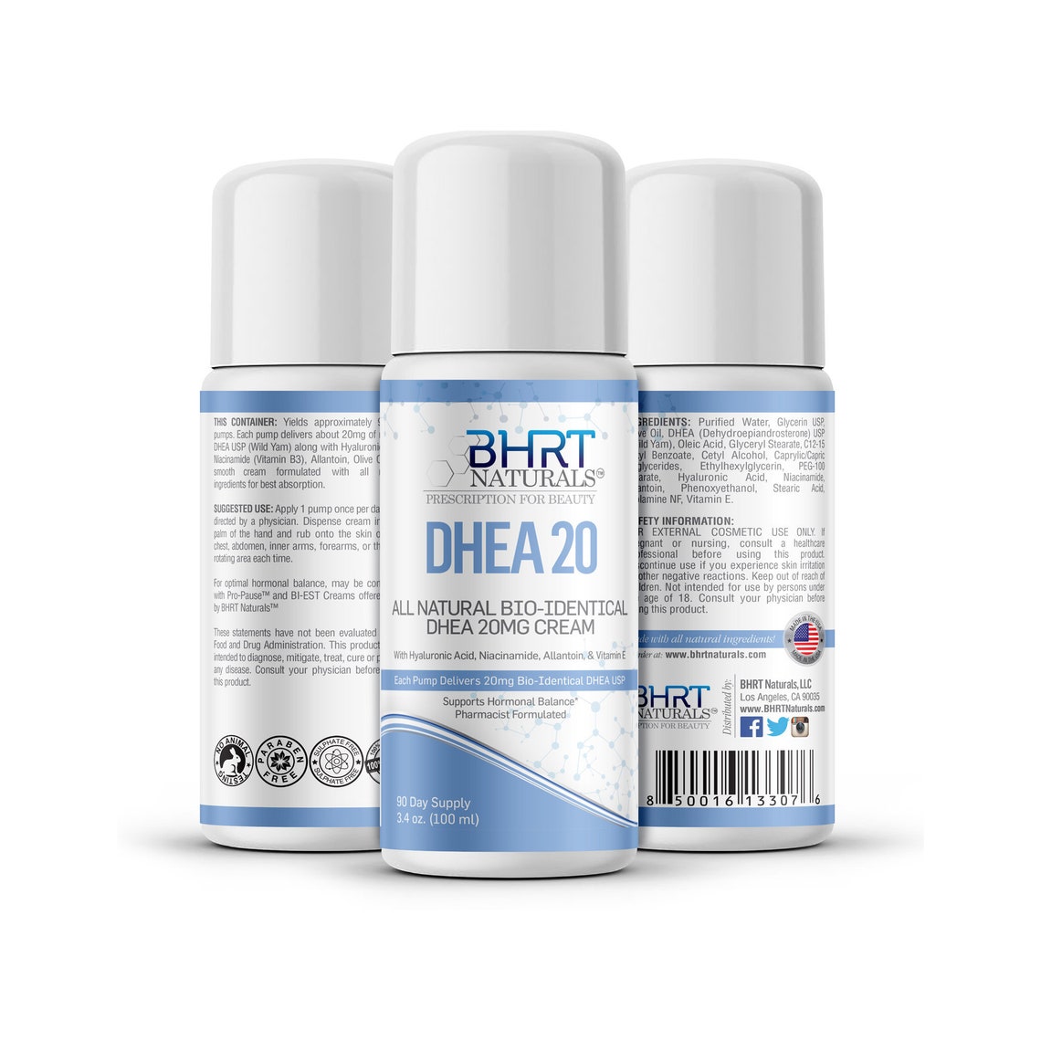 DHEA Cream 20mg for Men & Women Bioidentical DHEA USP Natural Etsy UK