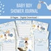 Baby Boy Shower Journal Printable | Baby Boy Shower Planner - Etsy