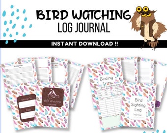 Bird Watching Log Journal | Bird Watching Printable | Instant Download!