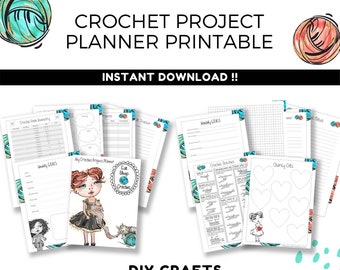 Crochet Project Planner Printable, DIY Craft Ideas, I Love Crochet