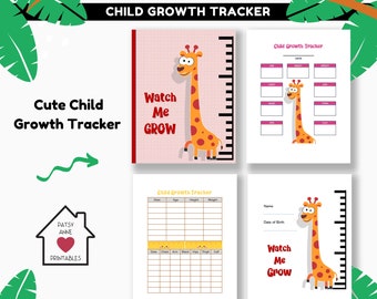 Cute Giraffe Child Growth Tracker