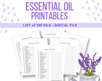 Printable Essential Oils List, Aromatherapy, Spa, Healing