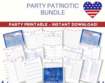 Patriotic Party Plans Bundle | Patriotic Printable | Instant Download!