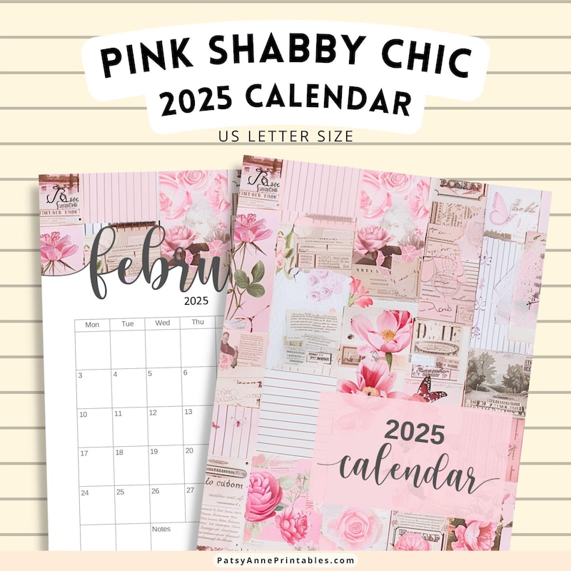 2025 Girly Calendar Etsy