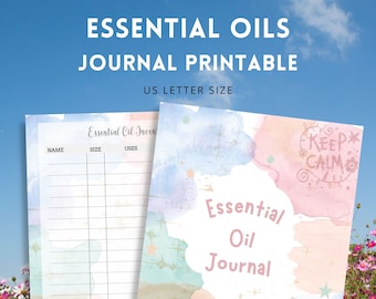 Essential Oils Journal Printable Bundle, Inventory Tracker, Recipes, Aromatherapy, Spa, Healing, Instant Download!