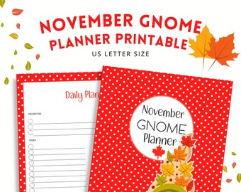 November Gnome Planner Printable | Instant Download!