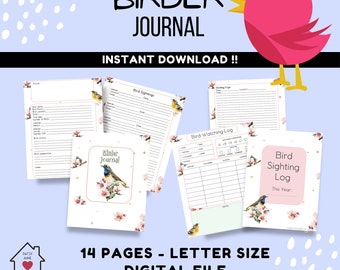 Birder Journal | Birder Printable | Bird Watching Log Book | Instant Download!