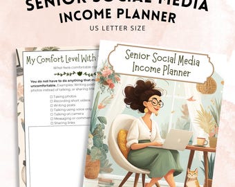 Social Media Planner Printable, Ideas for Senior Income, WAH ideas, Instant Download!
