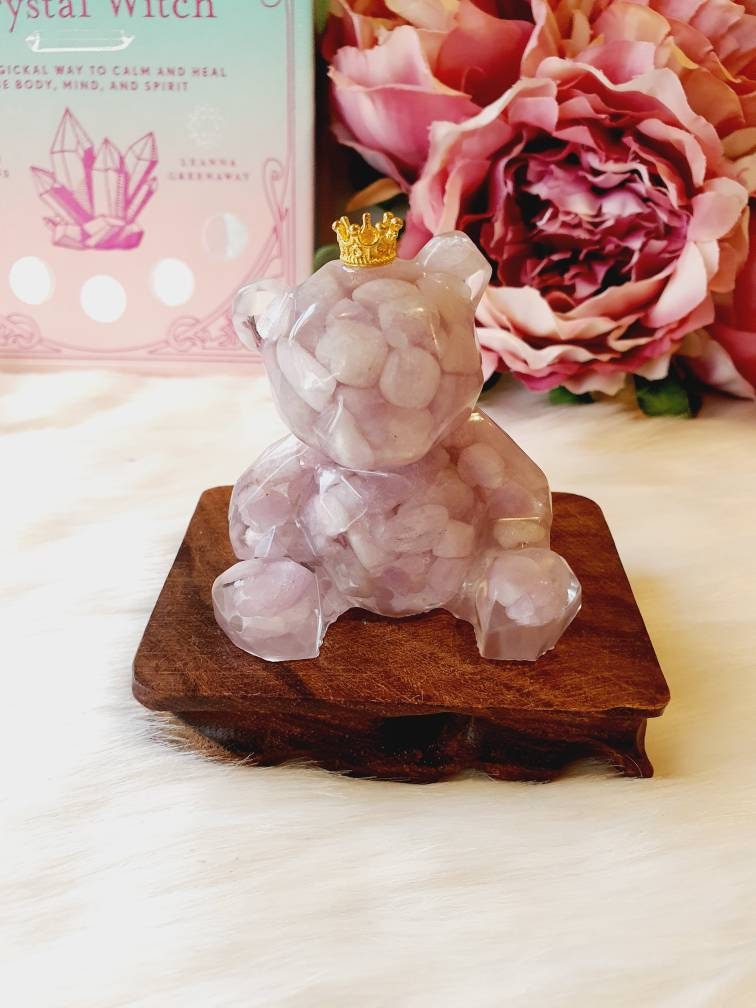 Beautiful Kunzite Resin Bear 134g Australia
