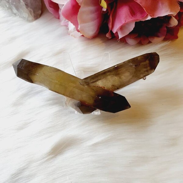 Special Natural Smoky Citrine Points 175g