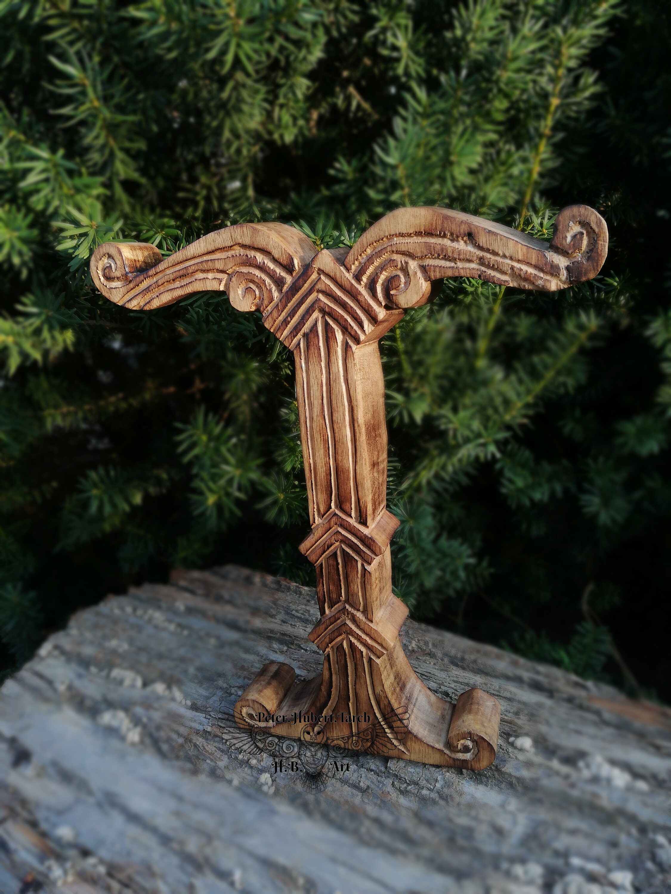 IRMINSUL Wooden Statue of World Pillar /hand Carved Wooden Etsy Australia
