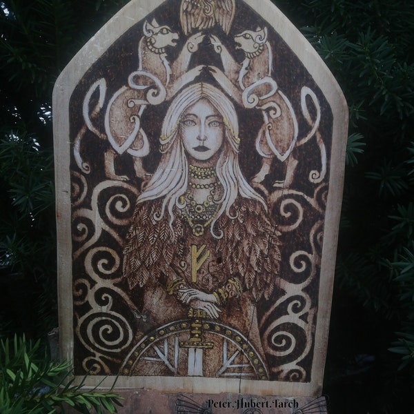 FREYA - FREYJA-wooden image of the goddess Freya - Freyja goddess