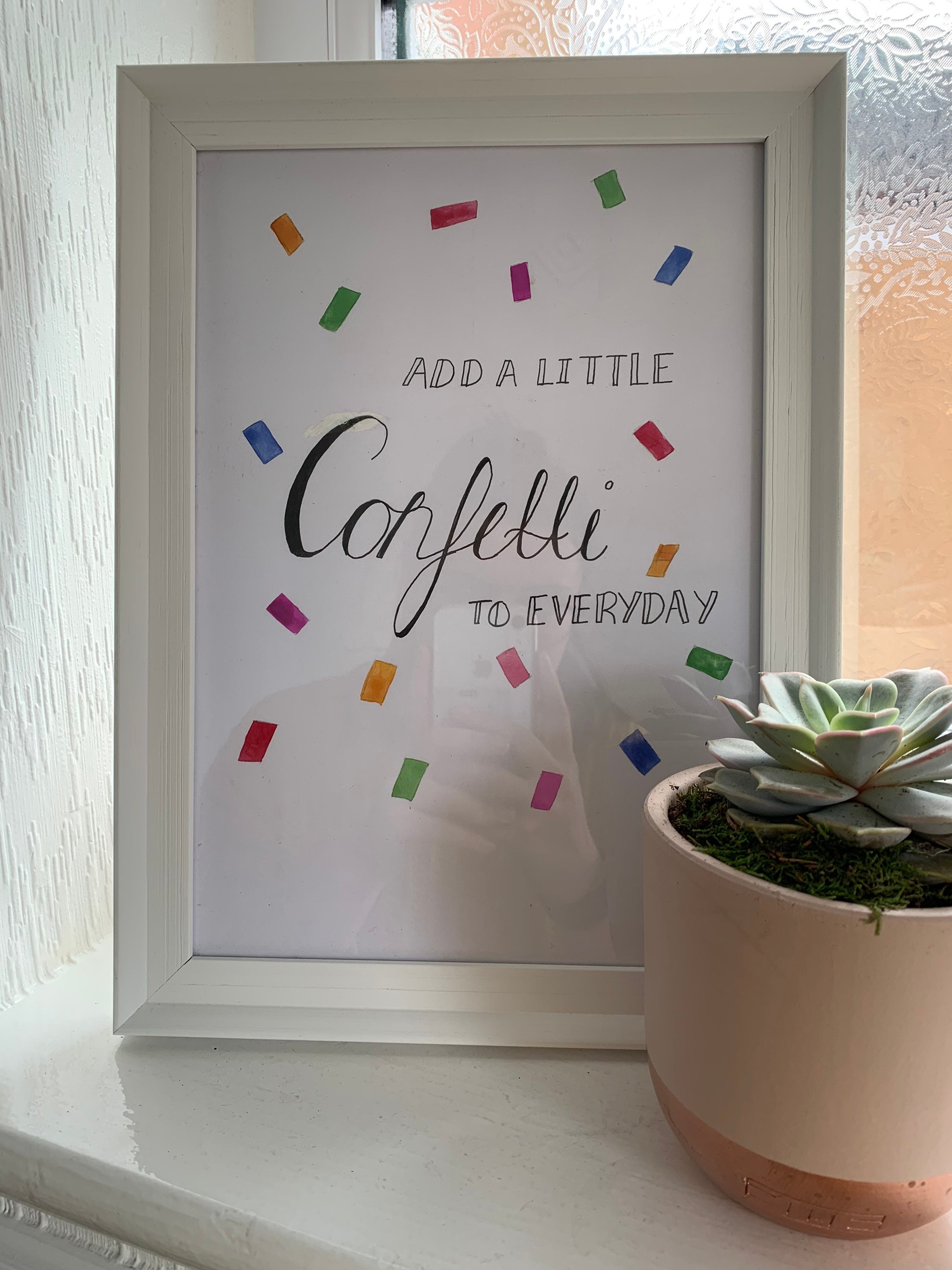 Add a little Confetti in to Everyday Quote Print Etsy