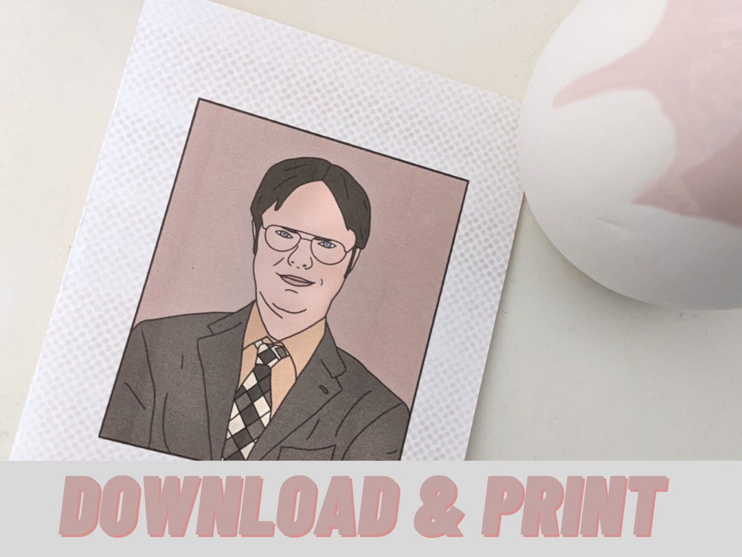 Dwight Schrute Printable Hand-drawn Greeting Card birthday - Etsy