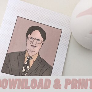 Dwight Schrute Printable Hand-drawn Greeting Card birthday - Etsy