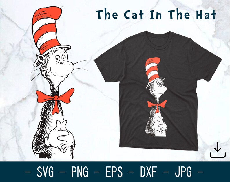 Download Clip Art Digital Download The Cat In The Hat Svg File For Cricut Dr Suess Birthday Svg Dxf Eps Jpg Png Clipart Silhouette Cut File Vector Art Collectibles