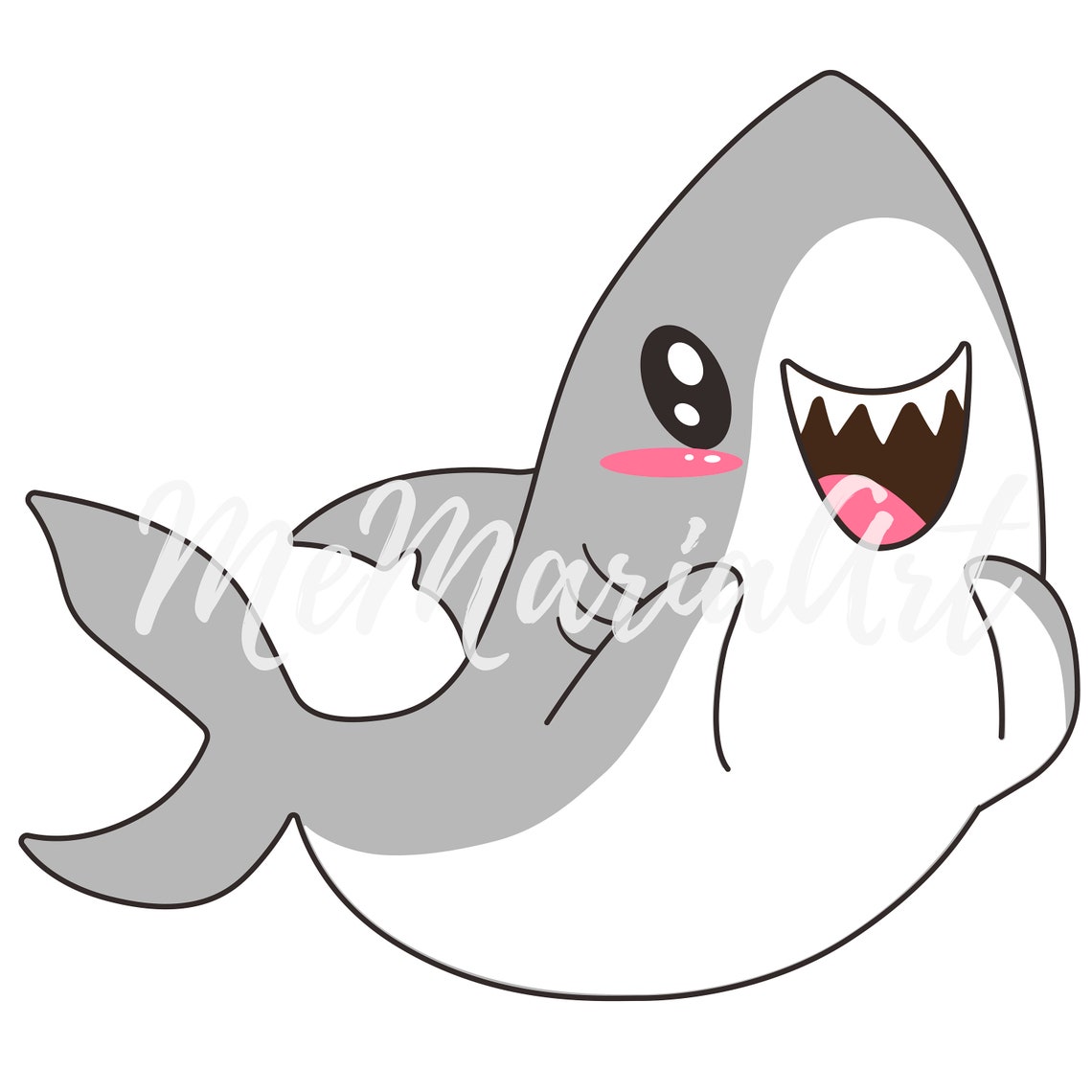 Cute Shark Clipart Shark Face Svg file for Cricut Shark | Etsy