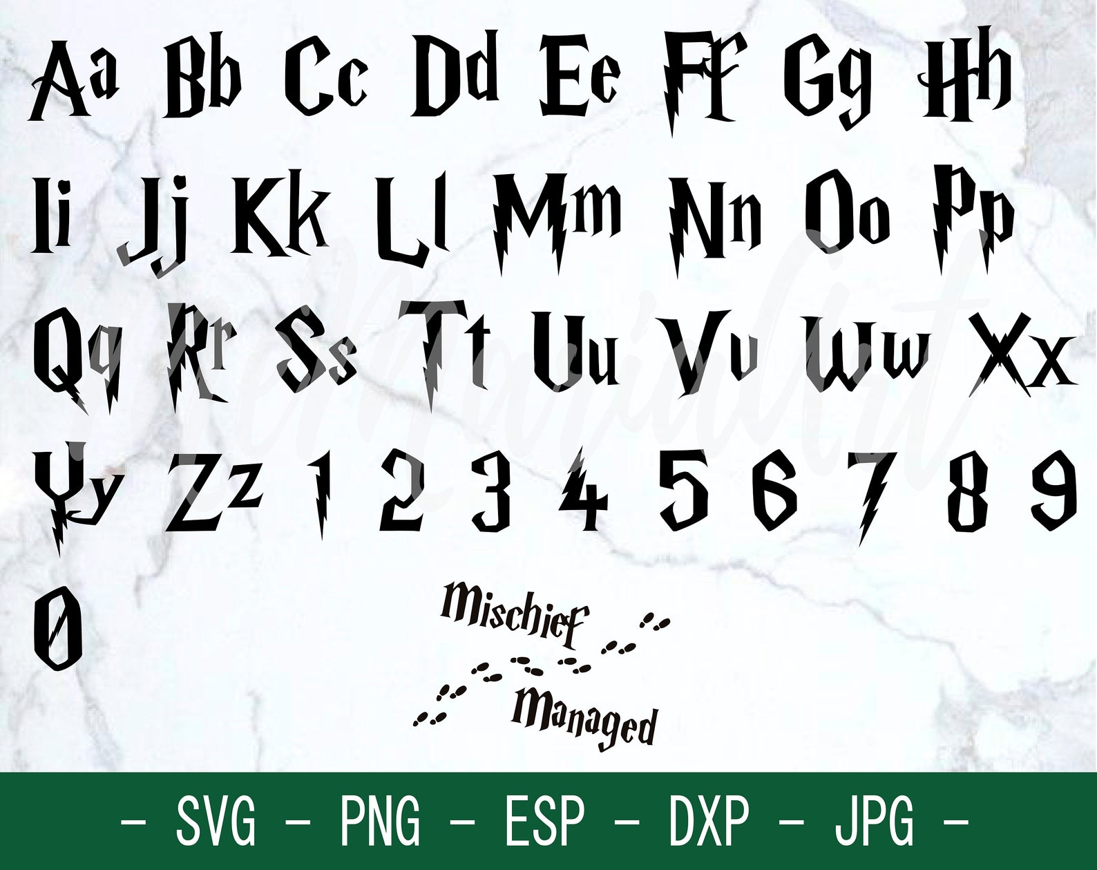 free harry potter font printable