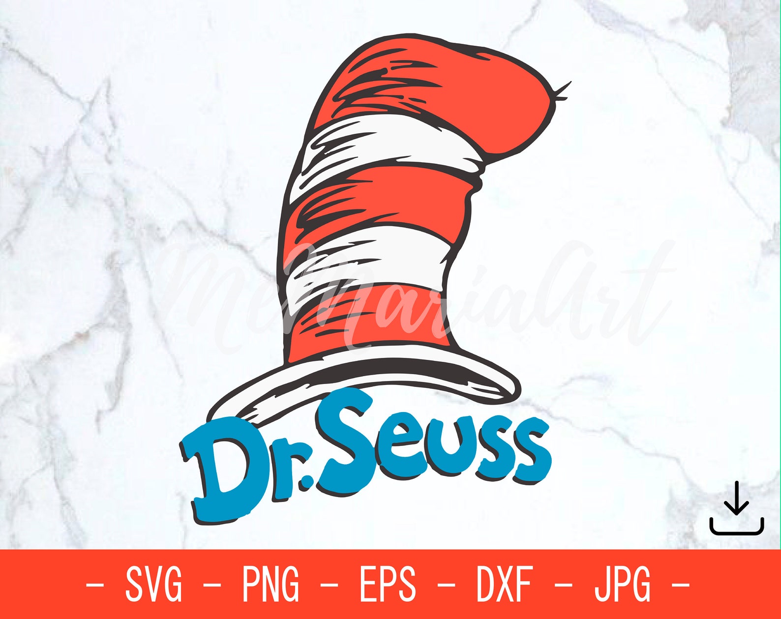 The Cat In The Hat Svg file for Cricut Hat Dr Suess Birthday | Etsy