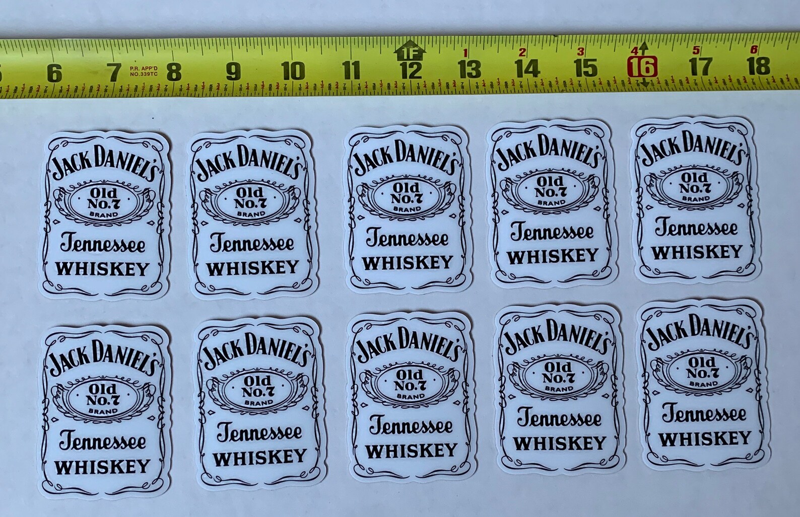 10 Pack Jack Daniels Decals. White Etsy
