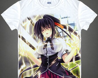 Hot Anime Highschool DxD Casual Unisexe Pull-over T-shirt blanc à manches courtes Tee