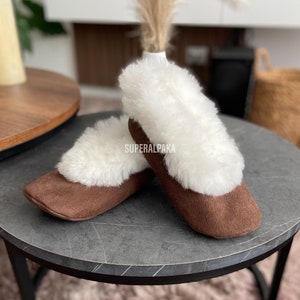 Alpaca fur slippers, unisex slippers from Peru, fur slippers, winter slippers, fluffy alpaca slippers, cozy alpaca slippers