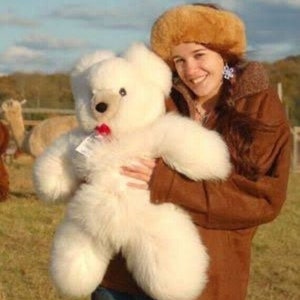 Large Alpaca teddy bear - stuffed alpaca toy - extremely soft / Alpaca Stuffed Animal Plush Alpaca Fur / bear fur teddy bear handmade