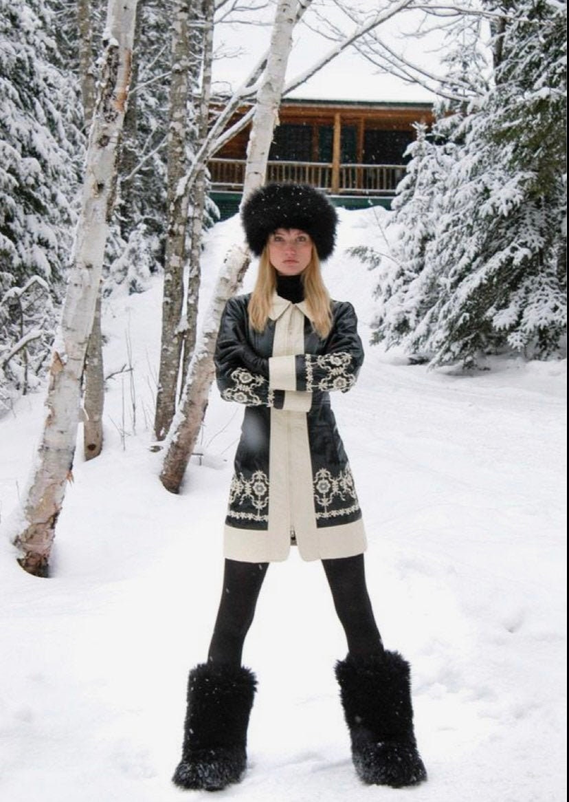alpaca biker boots