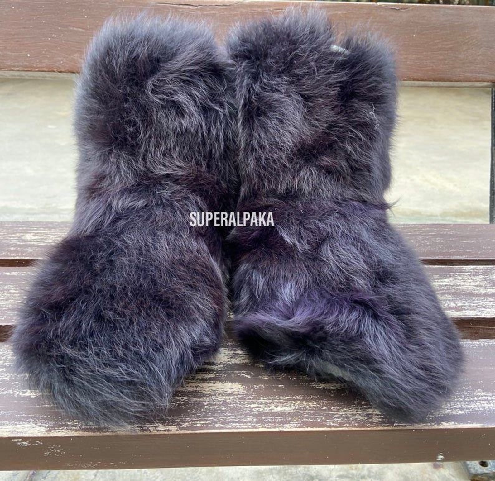 alpaca biker boots