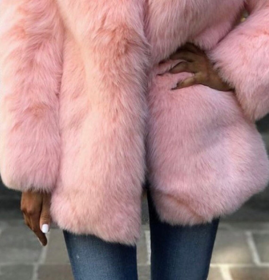 Luxurious Pink Baby Alpaca Elegant Fur Coat handmade in Peru Etsy