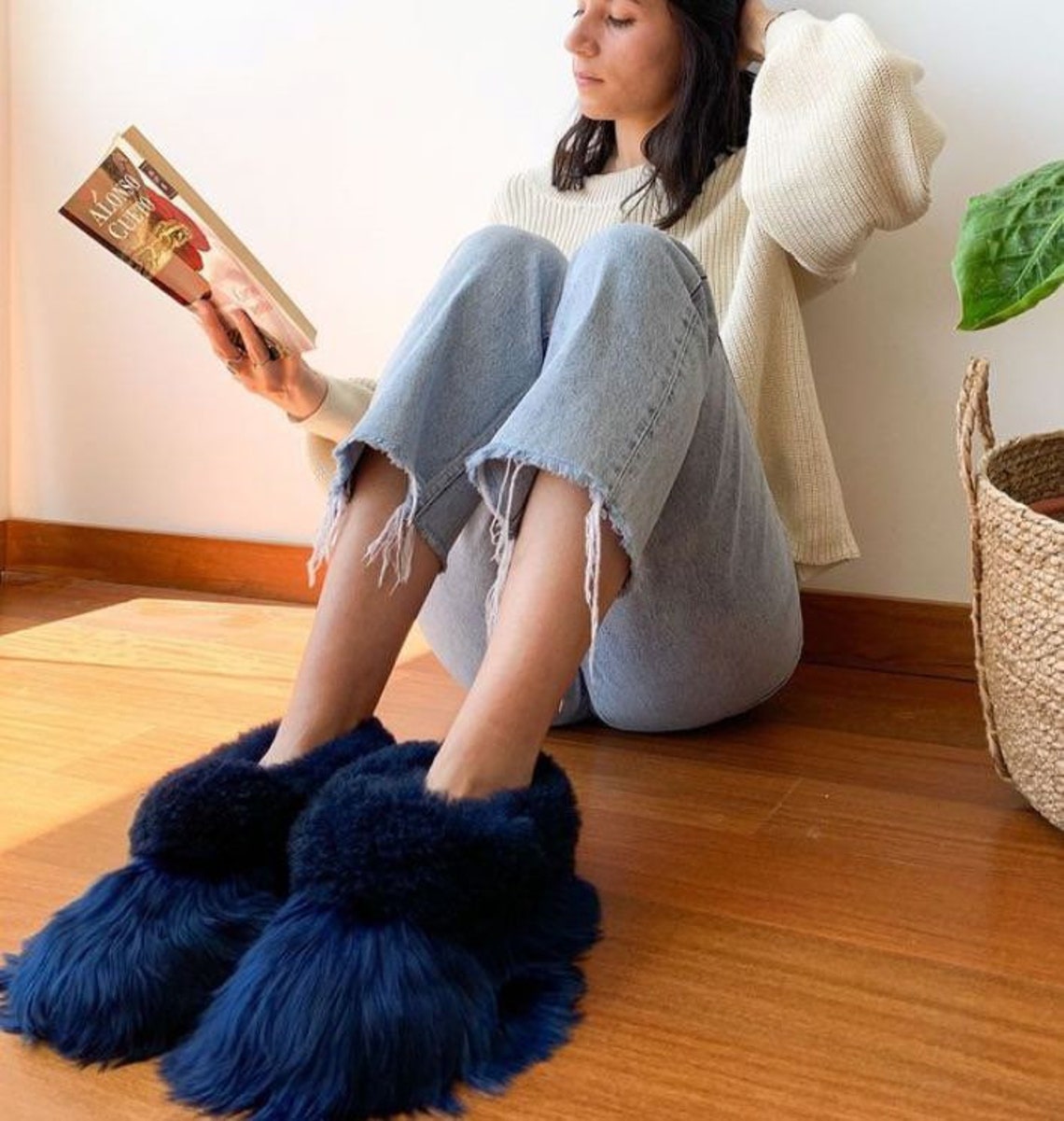 mens alpaca slippers