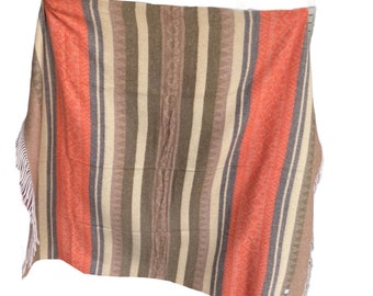 NEW PERUVIAN ANDEAN BLANKET,THROW,TABLE CLOTH 120 x 210 cms 