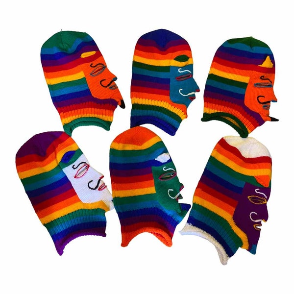 Peruvian Balaclava -Ski Mask -Devil Balaclava -Rainbow balaclava -Pasamontaña colorful face mask