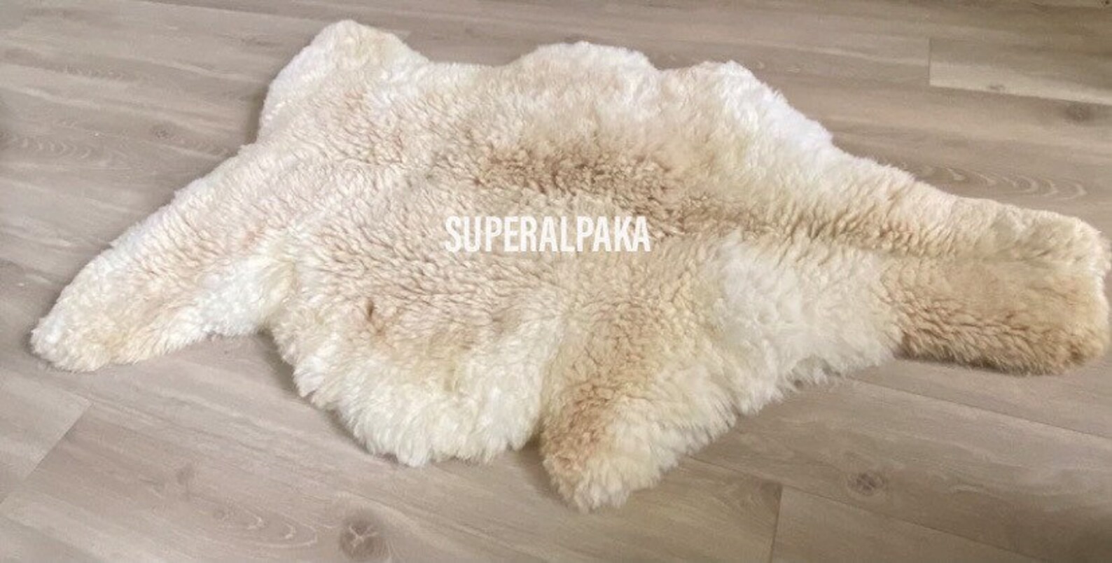 Luxurious Genuine Alpaca Fur Rug Alpaca Real Fur Rug Plush Etsy