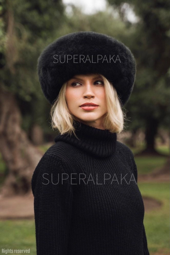 The Sochi Faux Fur Ladies Russian Hat in Black