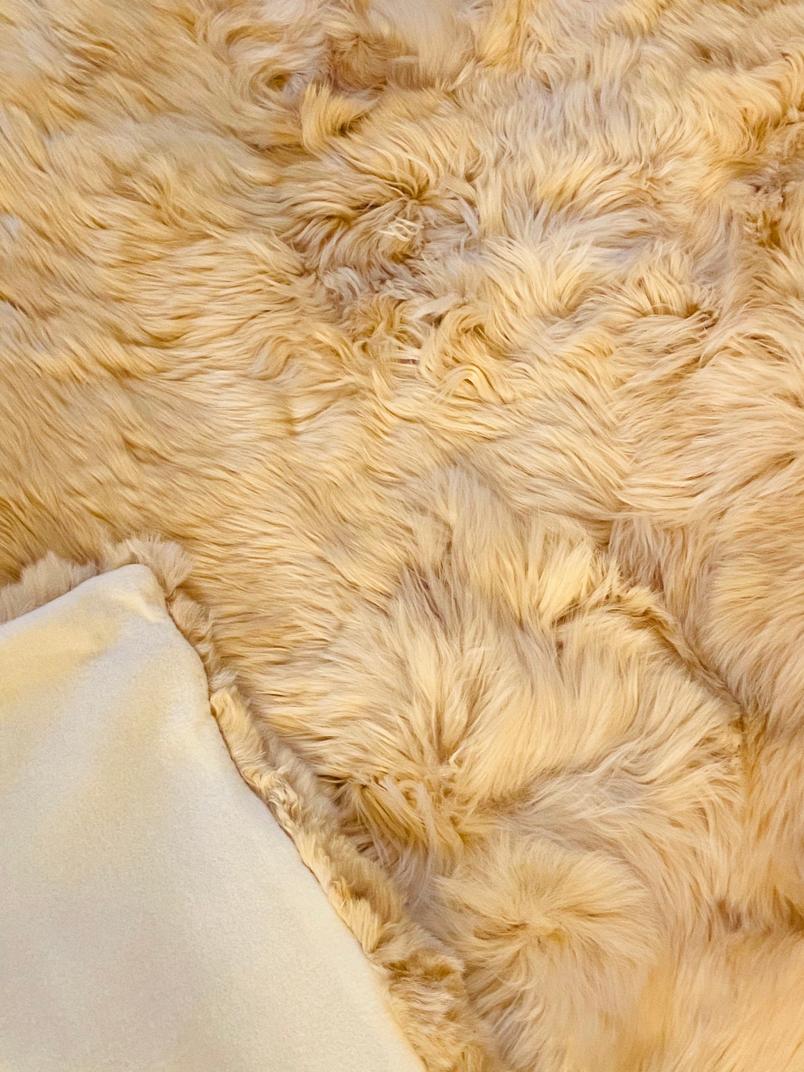 Alpaca fur throw cream color fur throw handmade in Peru Etsy