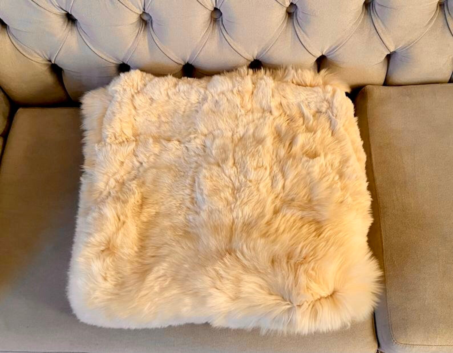 Alpaca fur throw cream color fur throw handmade in Peru Etsy