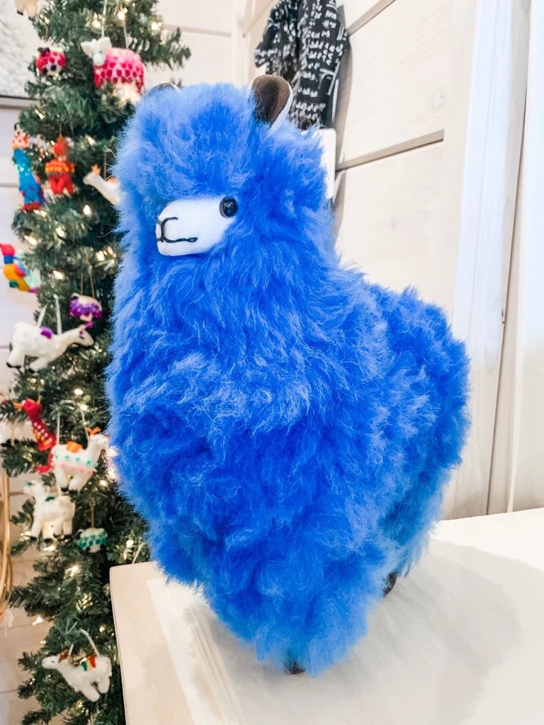 Blue Alpaca fur toy handmade extremely soft / Alpaca | Etsy