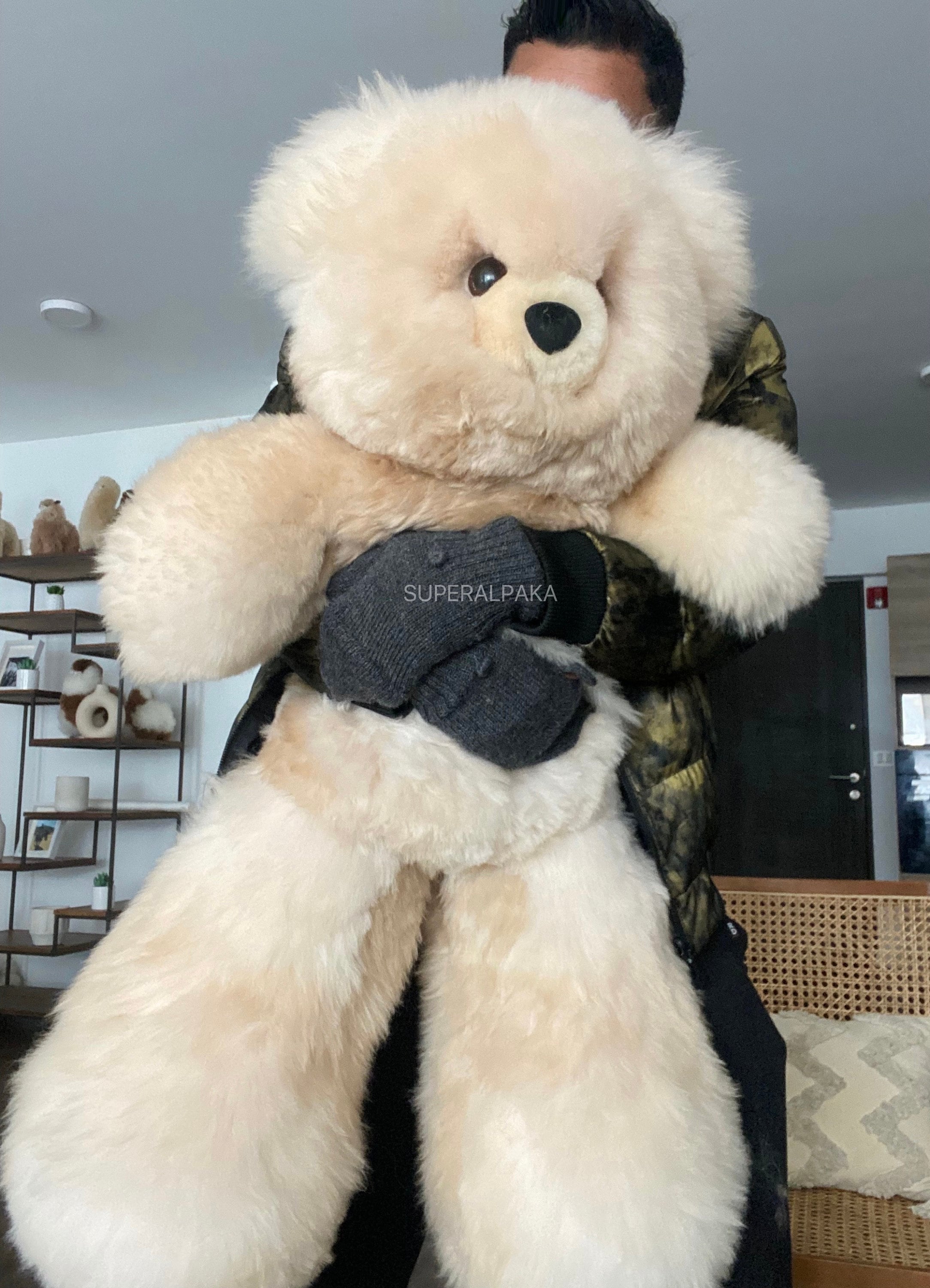 Giant fluffy teddy bear clearance