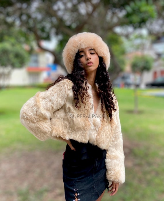 Genuine Beige Alpaca Elegant Fur Bolero Handmade in Peru Luxurious Fur Bolero Winter Bolero Fluffy Bolero Alpaca Fur Bolero Etsy UK