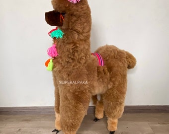 Big Alpaca fur toy - Handmade - Alpaca big stuffed Animal - large alpaca toy - giant stuffy alpaca - giant alpaca stuff animal