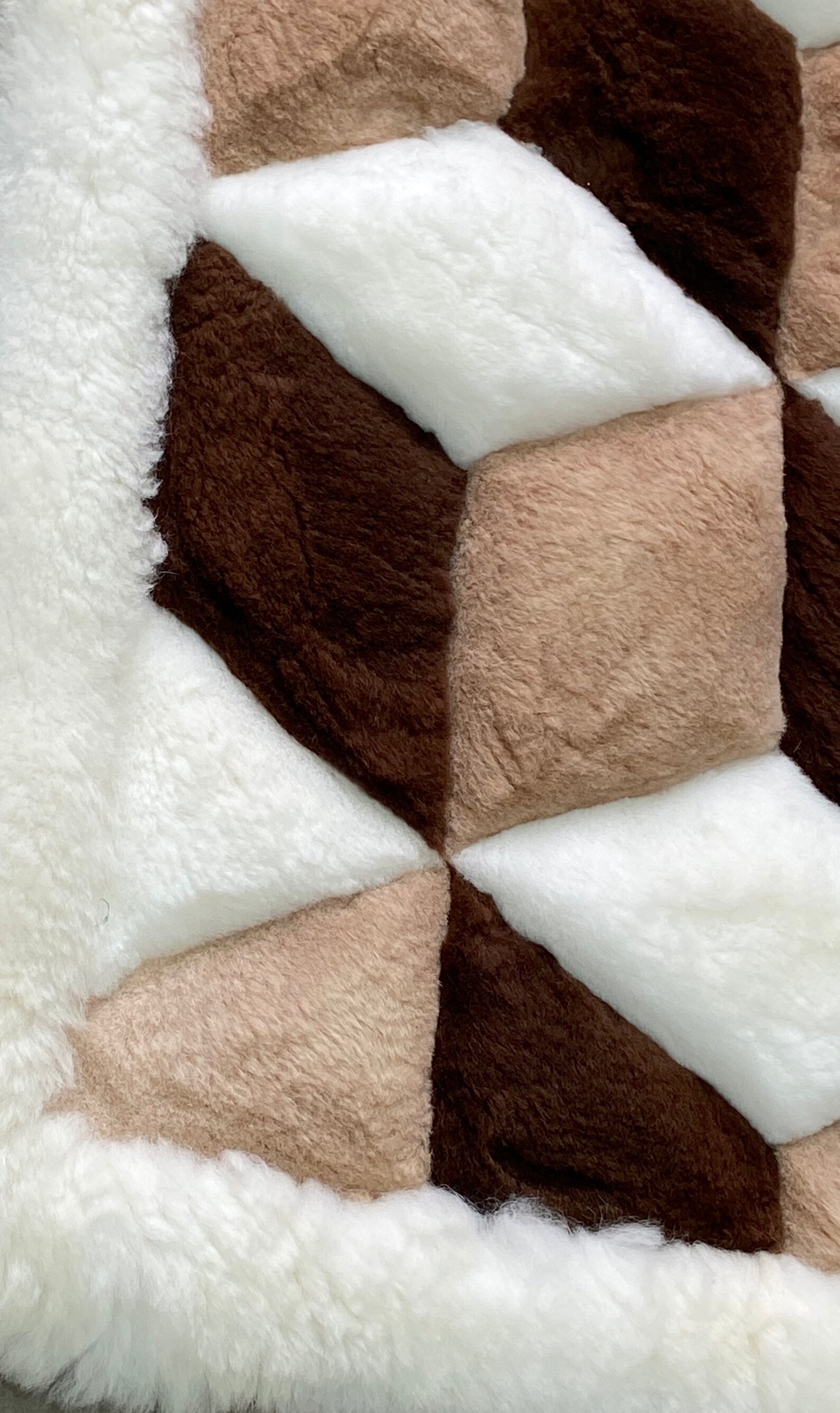 Luxurious geometric Alpaca fur rug Alpaca real fur rug Etsy