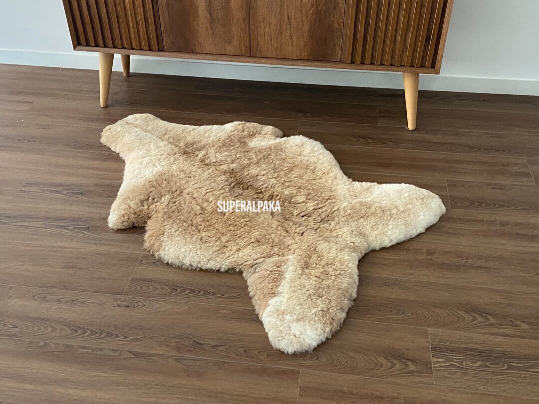 Luxurious Genuine Alpaca Fur Rug Alpaca Real Fur Rug, Plush Very Soft