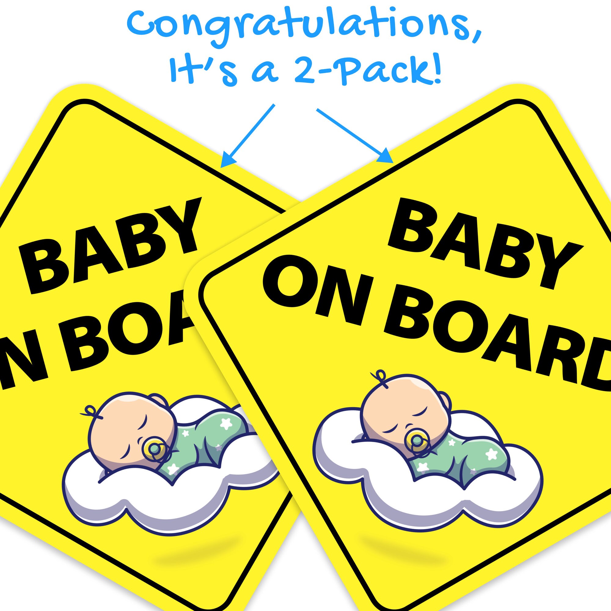 Personalized Baby on Board Sticker - TenStickers