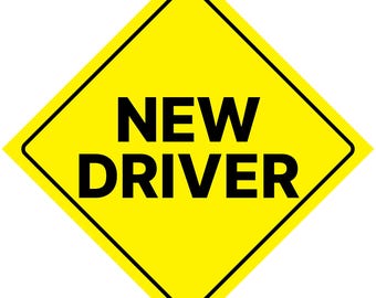 New Driver Stickers (Non-Magnetic) - Reusable & Removable (2-Pack)