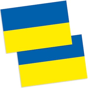 Ukraine Stickers (2-Pack) - Ukrainian National Flag Vinyl Decals For Your Car, Jeep, Truck, Water Bottle, Laptop - Ukraine Flags