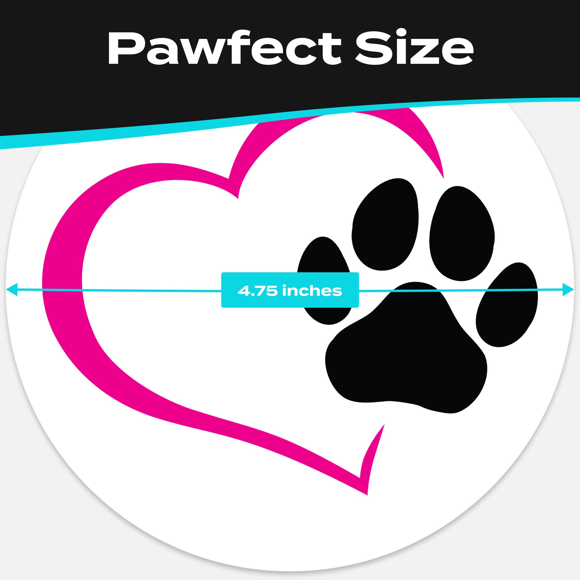 Paw Print Decal Pink Heart Dog Mom Decal Pet Sticker for - Etsy